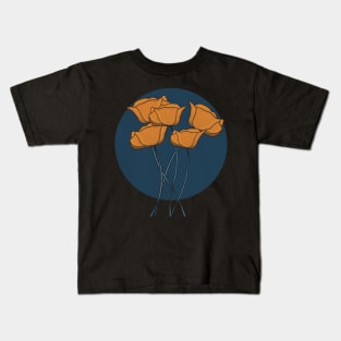 California Poppies Wildflowers Kids T-Shirt